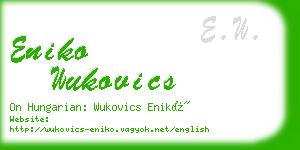 eniko wukovics business card